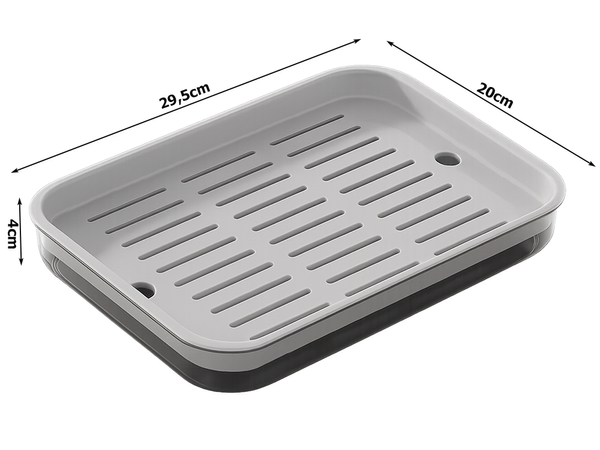 Bandeja de cocina de dos capas escurridor para platos verduras frutas plástico