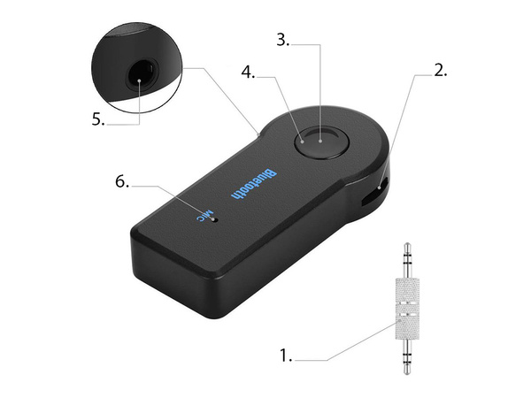 Zvočni sprejemnik bluetooth adapter aux minijack