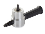 Sheet metal cutting attachment scissors on drill