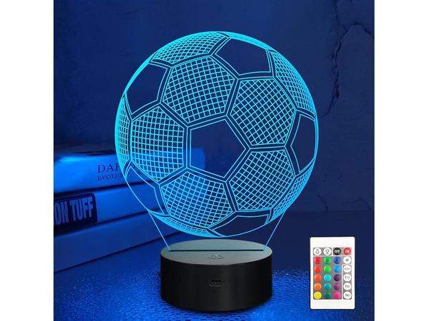 3d led fussball nachtlicht farben + fernbedienung