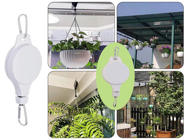 Pot hanger plant hook extendable adjustable handle