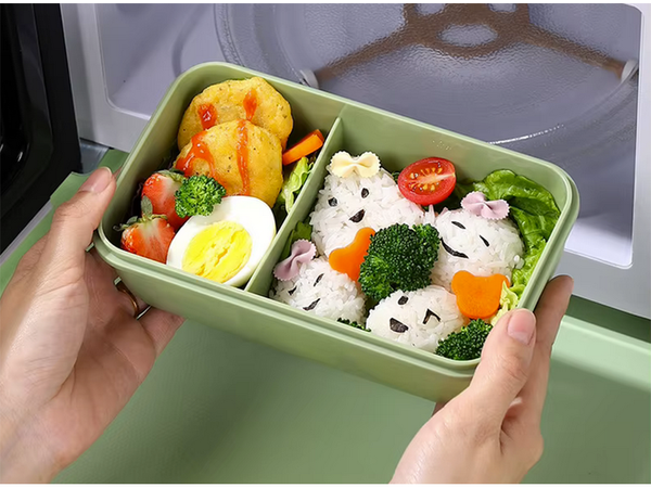 Lunchbox hommikusöögi konteiner kooli jaoks vaheseinad söögiriistad