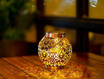 DECORATIVE SOLAR LANTERN LED SOLAR LANTERN GOLD COPPER HANGING