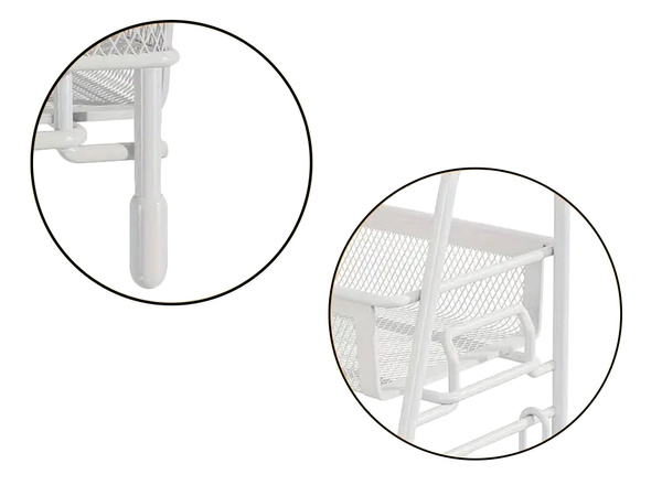 Kitchen shelf loft kitchen organiser two-storey stand with basket