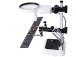 Third hand soldering kit magnifying glass holder 6 led