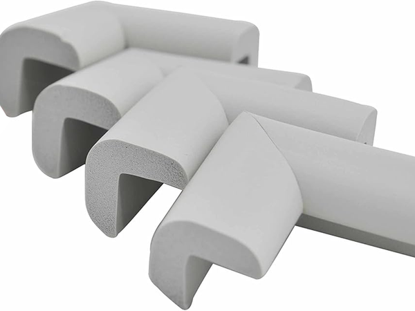 Furniture corner guards for furniture corners grey stickers x4