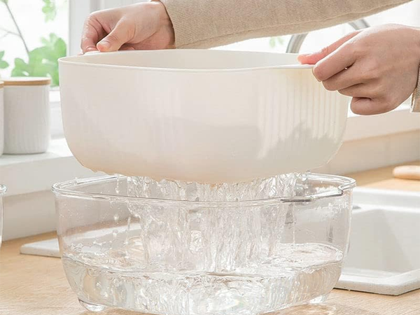 Doppelschüssel zum waschen von obst sieb siebkorb sieb sieb