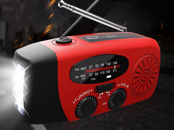 Radio taschenlampe wiederaufladbar solar dynamo kurbeln powerbank usb notfall