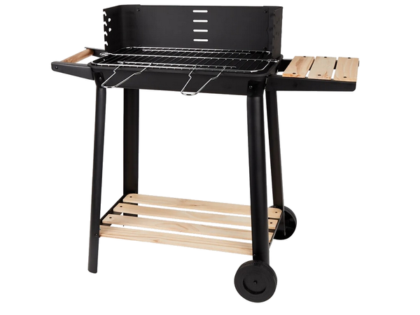 Gartengrill grosse holzkohle bbq verstellbaren rost regale räder tragbar