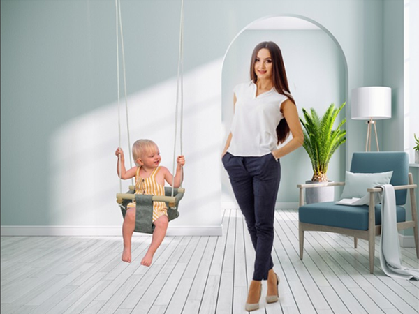 Babyschaukel aus holz eimer schaukel weiches material wippe