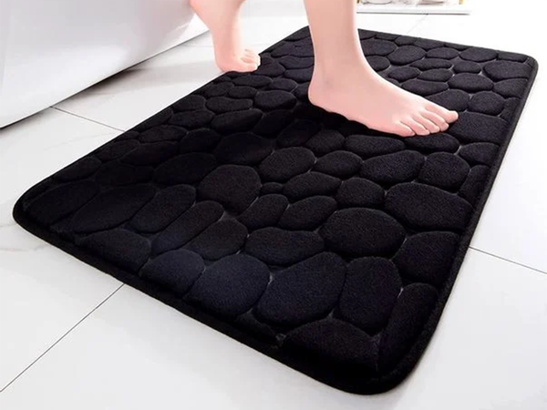 Bathroom mat soft absorbent anti-slip large 80x50 for shower