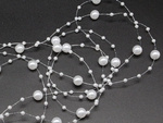 Pearl white chandelier pearls christmas tree chain beads 8mm spool 5m