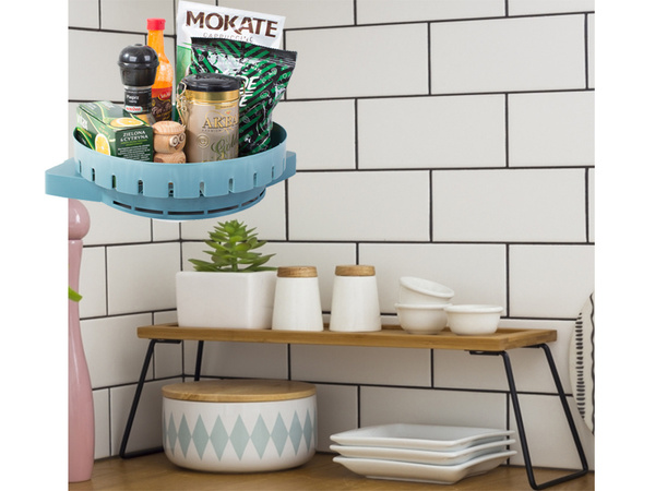 Kúpeľňový otočný regál kuchynský organizér