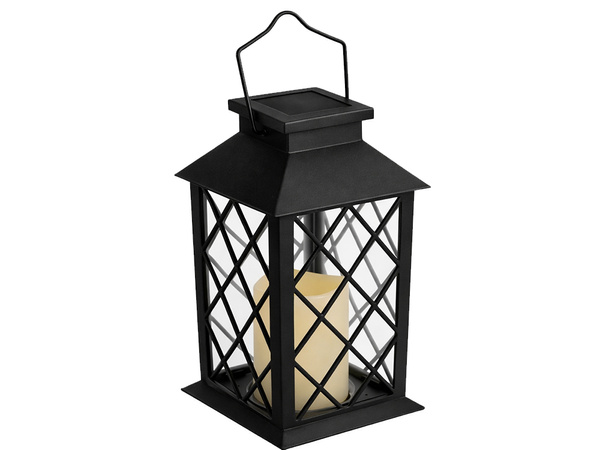 DECORATIVE LED LANTERN WITH ELECTRIC CANDLE SOLAR DECORATIVE
