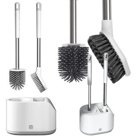 Perie de toaletă silicon wc set set dublu 2in1 toaletă