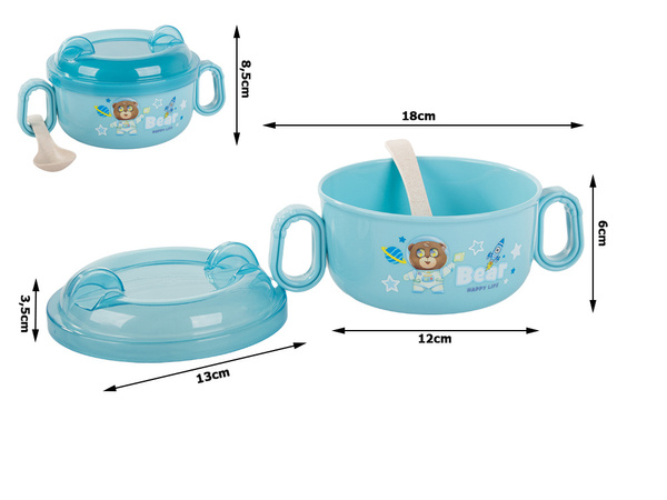 Set de ustensile de hrănire castron de alimente pentru copii cu mânere lingură