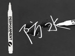 Permanent marker white for glass tyres steel