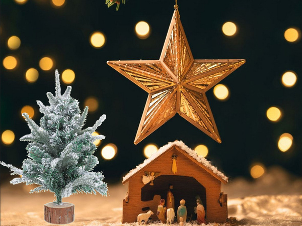 Kunstlik jõulupuu lumi väike 50cm lauakaunistus