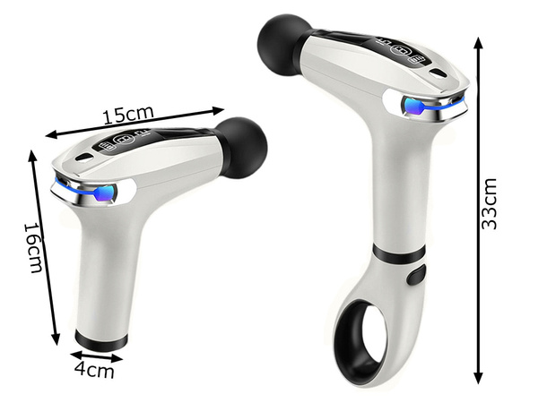 Pistolet de massage du dos masseur de jambes pistolet de massage puissant 4 embouts