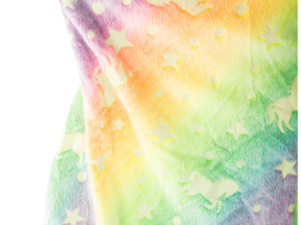 Ogon syreny koc kocyk śpiworek ciepły świecący dla dziewczynki miękki konik