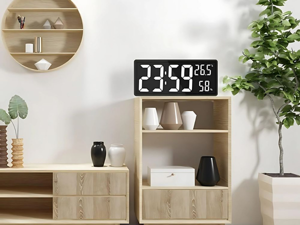 Réveil électronique pendule digital led température humidité