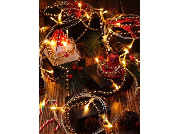 Arbre de noël chaîne perles guirlande reed