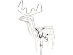Luminous reindeer 216 led christmas decoration large garden with moving head