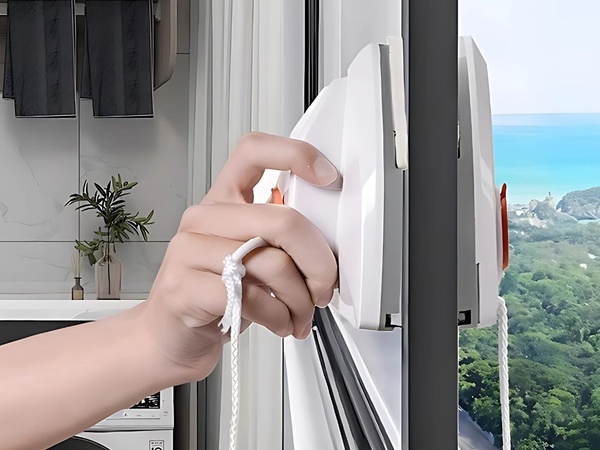 Doppelseitiger magnetischer fensterreiniger starke magnete präziser abstreifer