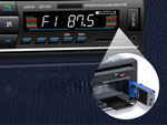 Car radio bluetooth usb aux sd 1-din microfon + pilot 4 x 60w