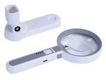 Lupa cosmetica lampara de lectura iluminacion 20 led