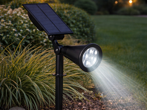 SOLAR-GARTENLAMPE STECKLAMPE 4 LED 3 MODI Dämmerungssensor