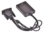 Kábel vga-hdmi full hd d-sub átalakító adapter 3,5 jack és usb csatlakozóval