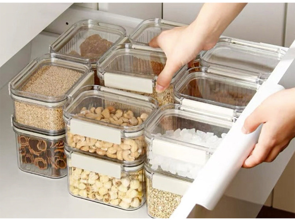 Pārtikas trauki makaroniem pārtikas trauku komplekts ar blīvējumu 5 gab.