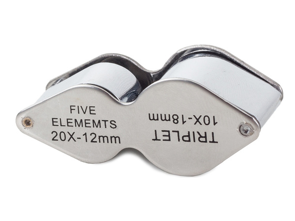 Loupe de poche pliante 10x 20x acier