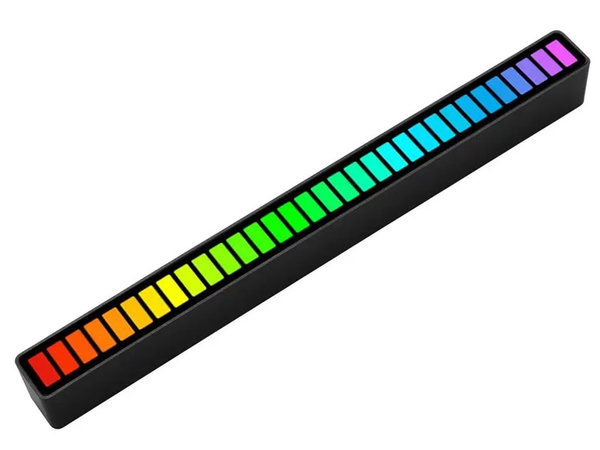 Usb led sonido respuesta multicolor tira de neón rgb led parpadeante batería