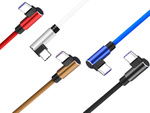 Usb-c tipo c ángulo de carga qc cable a teléfono 1m