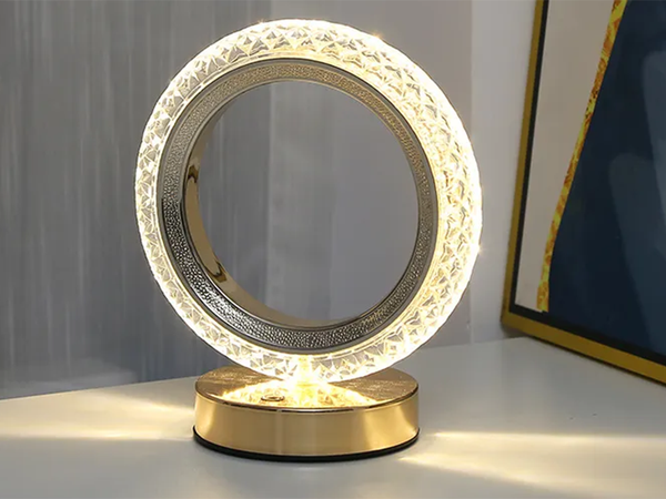 Asztali éjszakai fény gyűrű kristály kristály led rgb