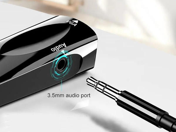 Pārveidotājs adapteris no hdmi uz vga d-sub audio mini ligzdu