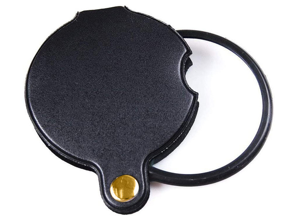 Lupa de bolsillo plegable pequeño estuche