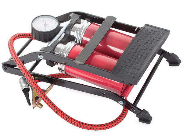 Foot pump two-piston end pump