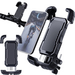 Anti-shock bicycle handlebar phone holder
