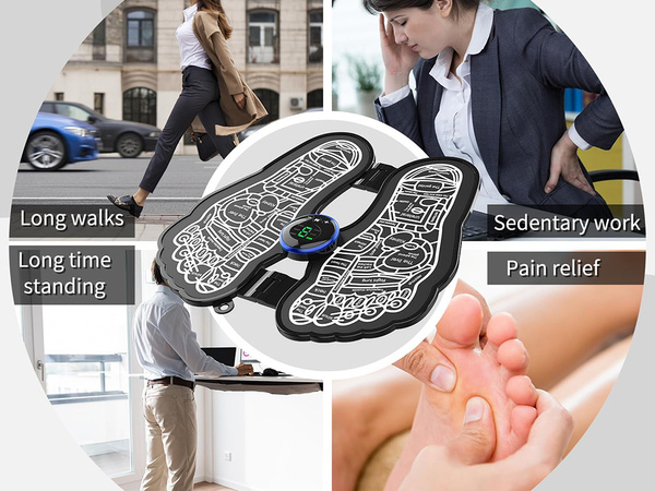 Ems masážní podložka na nohy elektrostimulátor svalový stimulátor pro stimulaci krevního oběhu