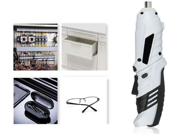 Akumulátorový mini skrutkovač 45 kusov bitov usb puzdro