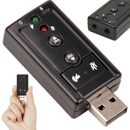 Soundcard usb 7.1 microphone headphone jack