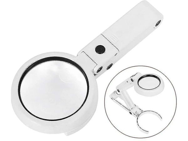 Lupa jubilerska biurkowa 5x 11x 8 led składana usb