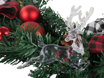 Reno árbol de navidad colgante purpurina adornos de navidad
