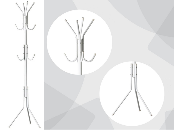 Wieszak stojący na ubrania odzież wierzchnią kurtki podłogowy hak ramiona