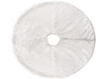 Christmas tree mat white furry 90 cm round