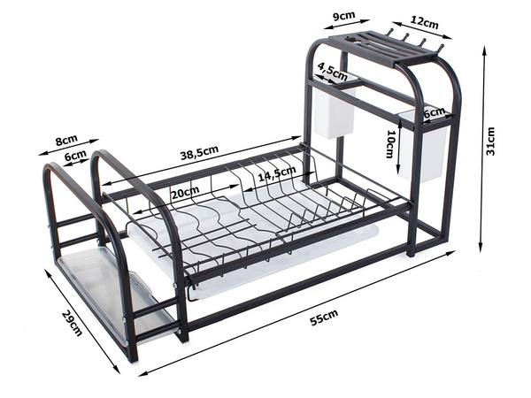 Escurreplatos con soporte para bandejas loft