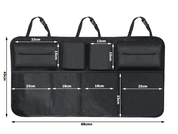 Organisateur de dossier de siège de voiture avec poches